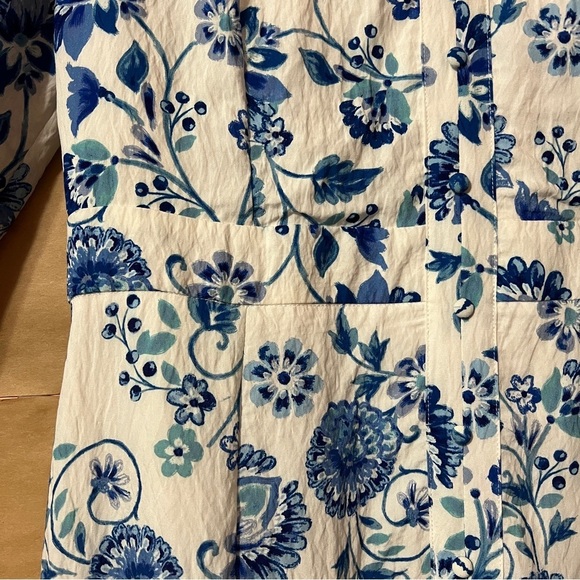 Avara | NWT Peyton Dress Balloon Sleeve High Neck Chinoiserie Floral Size L - Picture 10 of 15